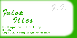 fulop illes business card